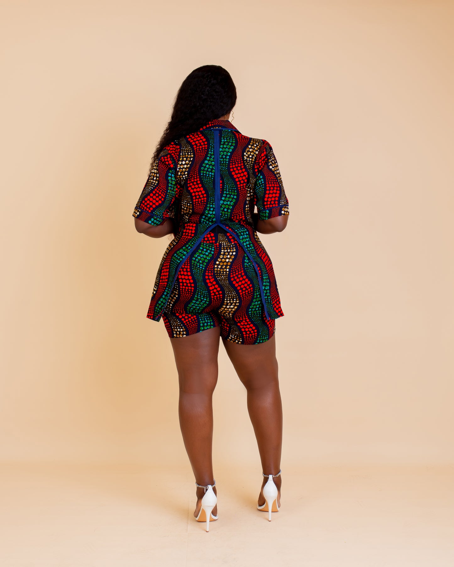 Aduke Ankara Short Set (Red Print)