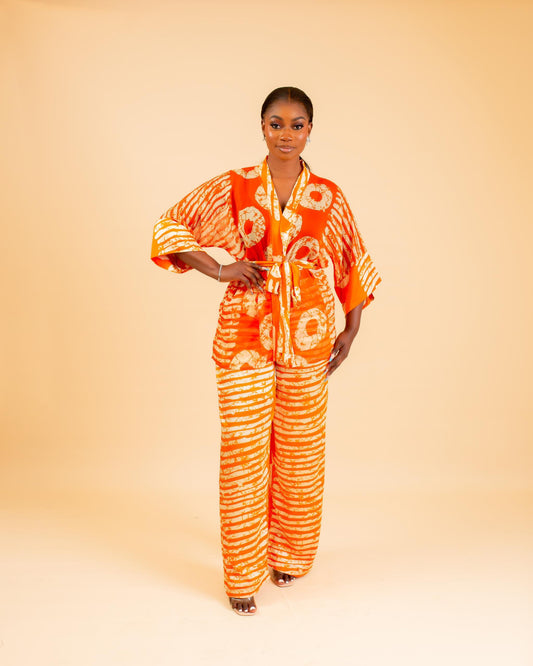 Zoya Trouser Set (Orange)